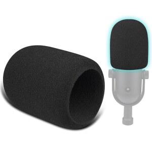 세이렌 V3 크로마 RGB USB용 소울윗 2Pcs 마이크 팝 필터, 보호 커버 윈드스크린 폼 - 블랙