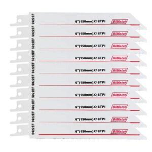 10PCS S922EF 왕복 블레이드 금속에 목재 절단 도구 가지 소나 바이메탈 금속 플라스틱 세이버 대한 치기 파이프