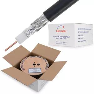 케이블 다이렉트 온라인 RG6 동축 듀얼 실드 벌크 18 게이지 구리 클래드 스틸(CCS) 도체 알루미늄