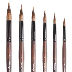 부채붓 Dainayw 2 레이어 라이너 수채화 브러쉬 니들 포인트 아트 페인팅 다람쥐 헤어 믹스 나일론