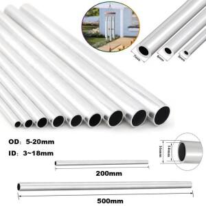 6063 알루미늄 파이프 5-20mm OD 1mm 두께 200mm500mm 길이 DIY기계용 직선 원형 튜브