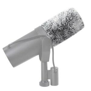 슈어 SM7B SM7dB 보컬 마이크 팝 필터용 LEFXMOHY 윈드스크린 교체, 회색 퍼리 윈드 머프 데드캣 커버