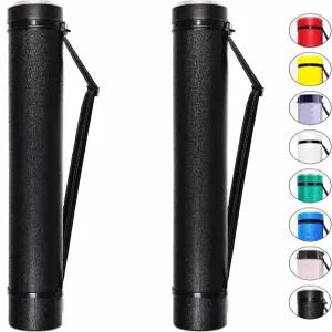 캘팔미 2팩 확장형 포스터 튜브 어깨끈 포함 24.5인치에서 40인치로 확장 서류 청사진 그림 및 예술품 휴대