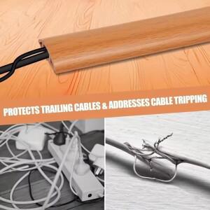 1개 1m39.37인치 와이어 슬롯 정리기 케이블 커버 연장 배선 덕트 보호기 코드 바닥 전원