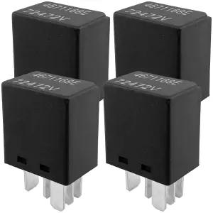 4팩 4671168E 72472V 릴레이 12VDC 5핀 SPDT 자동차 파워 크라이슬러 닷지 지프 차량과 호환 - 72472M 교체