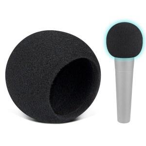 SoulWIT 4Pcs 마이크로폰 팝 필터 - 슈어 SM58 / Pro BETA 58A, 보호 마이크 커버 윈드스크린 폼 블랙