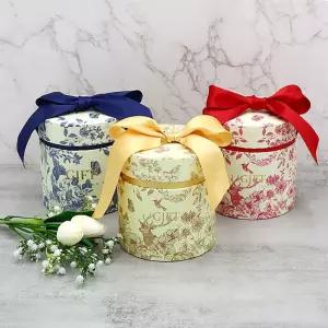 원통 리본 선물 포장 박스 답례 상자 케이스 소형 크리스마스 쿠키 종이 머그컵 향수 디퓨저 고급 캔들 통