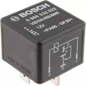 BOSCH 0986332022 전환 미니 릴레이 - 5핀 12V 40/60A 싱글