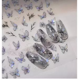 자개 스티커 네일 나비 아트 파츠 재료 젤 자개스티커 입체스티커
