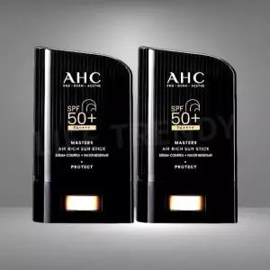 1+1 AHC 마스터즈 에어리치 선스틱 끈적임없는 워터프루프 박세리선크림