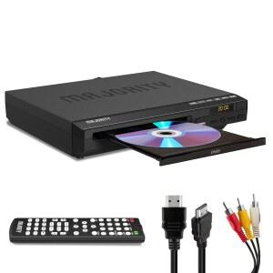 2026년형 TV용 HDMI DVD 플레이어 | 스마트 1080P 지역 무료 USB, CD 및 MP3가 포함된 미니 케이블, RCA 케이블 리모컨 대부분의