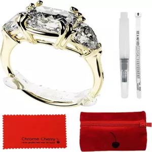 크롬 체리 링고 6가지 크기의 느슨한 링을 위한 보이지 않는 링 크기 조절기 투명 밴드 사이즈 가드