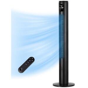 리모컨이 있는 46인치 타워형 선풍기, 24시간 타이머가 침실용 28피트/s 3단 속도의 120 진동 모드의 휴대용 스탠드형 룸 홈 오피스에 냉기를 불어넣는 선풍기