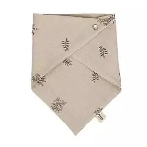 순면턱받이 국내제작 이중거즈 베이지풀잎 턱받이 스카프빕 순면