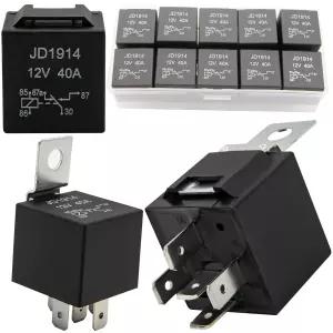 보트용 12볼트 자동차용 해상 릴레이용 30/40 AMP 12V 릴레이 스위치 (SPDT ) 방수 5핀 10팩