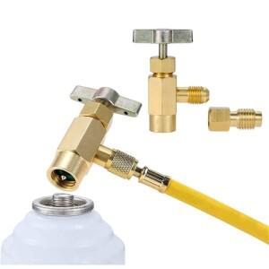 빠르고 심플 R134A 캔 탭 세트 밸브 냉매 디스펜서 금속 소재 에어컨