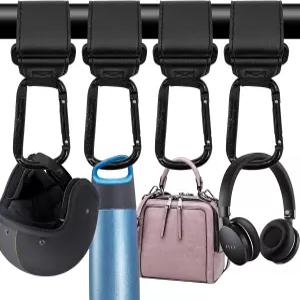 헤드셋 헬멧 및 고글 걸이용 4팩 UTV 후크 다목적 카라비너 클립 전동 스쿠터 자전거 유모차 SXS