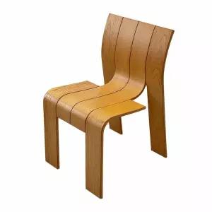 빈티지 우드 원목 스튜디오 카페 나무 스트립 의자 원목의자