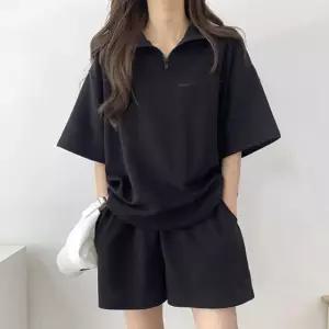 셋업 키작녀 반팔 반집업 반바지 아노락 세트 루즈핏