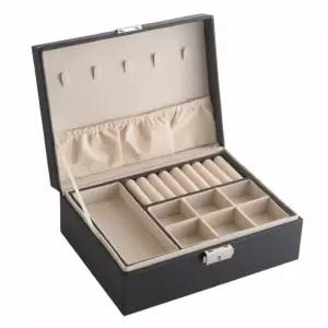 주얼리 2단 가죽 보석함 악세서리보관대 악세서리정리함 귀걸이보관대