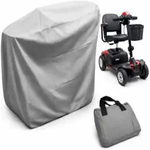 포모사 헤비 듀티 모빌리티 스쿠터 커버 - 자외선 차단 기능이 있는 유니버설 핏 전동 휠체어 보관 전천후