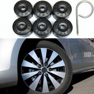 20Pcs 17mm 자동차 바퀴 허브 커버 너트 볼트 방진 녹슬지 않는 보호기 캡 외관 장식 액세서리
