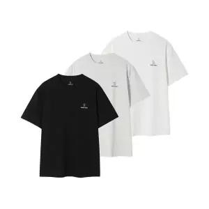 와키윌리 WACKY WILLY 25FW 3PACK 시그니처 반팔 티셔츠 블랙화이트그레이 WA2503STE3TC 418208