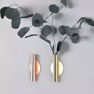 [콩심팥심]철제 벽 화병 오브제 꽂이 부착식 한송이 벽걸이 꽃병 미니