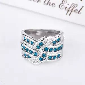 [유토피아]TOP셀러 사파이어 웨이브 패션반지 반지 보석반지 예쁜반지 반지선물