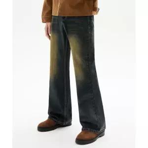 트릴리온 TR일리오 ILLIO N 세미 와이드 플레어 부츠컷 데님 팬츠 딥 그린 TRSPT38GN 419422