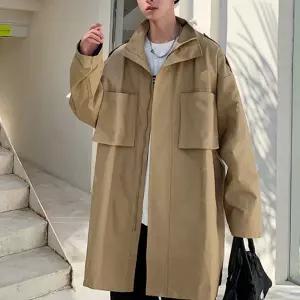 [유토피아]남성 간절기 루즈핏 트렌치코트 1P 봄가을 자켓 외투 남성코트 남자코트 남성트렌치코트 남자트