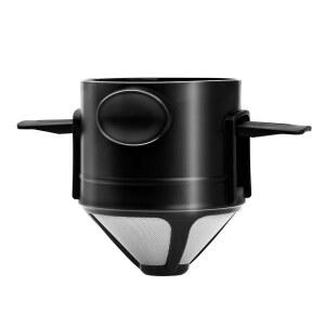 앤윤 커피 드립퍼 위에 붓기, 재사용 가능한 스테인리스 스틸 필터 청소하기 쉬운 캠핑 필터, 휴대용 접이식 메이커, 종이 없는 여행용 메이커