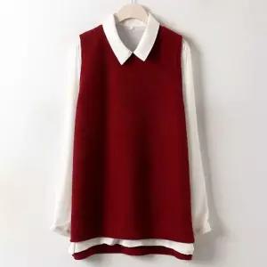 [유토피아]빅사이즈 심플매치니트조끼 DWW113 레이어드 베스트 여성의류 큰옷 플러스사이즈 미시옷