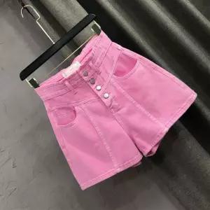 데님 핫핑크 운동 분홍 반바지 여자 트레이닝 핑크 핫팬츠