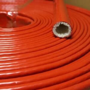 고온 저항성 유리섬유 튜브 실리콘 수지 코팅 꼬임 방화 슬리브 난연 케이싱 파이프