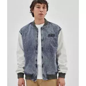 브랜드정품 게스 GUESS GO 데님 배색 야구점퍼 MN1D1830 129187