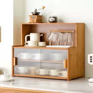 수납장 그릇장 원목 카페장 나무뜰 접시장 찻잔 옛날 미닫이 진열장 엔틱 컵진열장 찬장