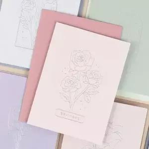 [문구] 모던한 플라워 카드 세트 36개 1세트 기념일 편지지