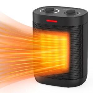 실내용 1500W 공간 히터, 온도 조절기가 장착된 전기 휴대용 3가지 모드, 다중 보호, 홈 오피스 조용을 위한 소형 히터 안전성