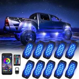 트럭용 노스톤 락 라이트 10 포드 블루투스 APP/원격 제어 음악 모드 확장 코드 언더글로우 IP68 방수 네온