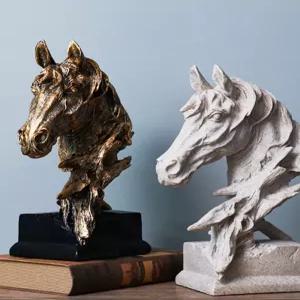 말머리 조각상 빈티지 모형 전시 말동상 장식 사무실 선물 말 소품