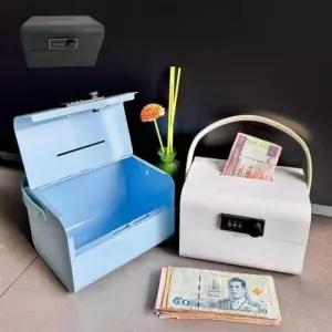[문구] 수납함 미니 금고 비밀번호 저금통 케이스 가정용 손잡이 소형금고