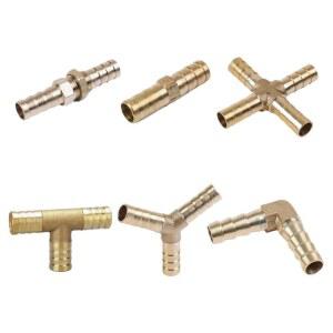 황동 바브 파이프 피팅 스트레이트 엘보 튜브 10MM 4MM 모양 16MM 커넥터 워터 14MM 웨이 8MM 구리 6MM 19MM