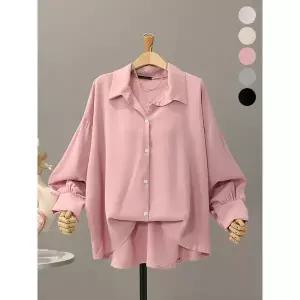 [하프클럽/모노시크]스파니 데일리 벌룬 소매 블라우스_MNBS656