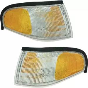 1994-1998 포드 머스탱 FO2520125 FO252115와 호환되는 TRQ 운전석 및 조수석 측면 코너 라이트 세트