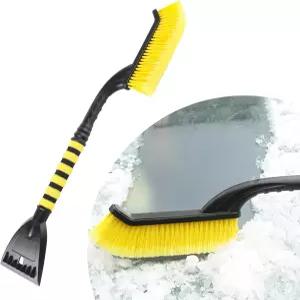 스 스크래퍼가 장착된 KVAEY 스노우 브러시 26인치 2-in-1 탈착식 자동차 앞유리 다기능 제빙 및 제설 도구