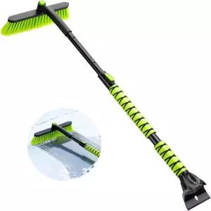 Wkocta 44인치 자동차 앞유리용 스노우 브러시 및 스 스크레이퍼 트럭 차량용 자동차용 편안한 폼 그립을