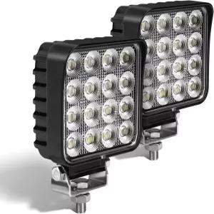 VEGITOR 4.3인치 12V LED 홍수등 46W 중장비 트랙터 굴착기 덤프트럭 5300LM 방수 차량 유틸리티 홍수 UTV
