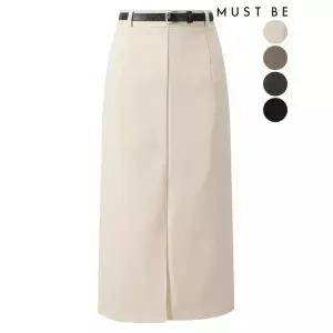 머스트비 S-L 여성 슬릿 스커트 벨트set