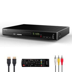 HDMI 및 AV 케이블이 포함된 TV용 HD 블루레이 디스크 플레이어, 1080P, 내장 PAL NTSC, 동축 출력, USB 입력